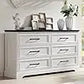 SHILOH Wide Wood Dresser with Large Drawers & Bar Handles – Modern Storage Chest