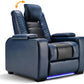JOCELYN  PU Reclining Sofa with Powered Headrest – 40" W