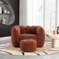 RAEGAN Nuvella Square Chenille Bean Bag Chair with Footstool - 33.5'' Wide, Cozy Lounge Sofa for Adults