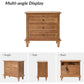 ESME Rustic Wood Bedside Table with Charging Station & Pull-Out Shelf - 27''