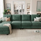 TAYLOR Minimalist Modern Convertible Sectional Sofa, L-Shaped with Storage Ottoman - 106"