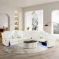 HUDSON Minimalist Modern Power Reclining Sectional Sofa - 79" W