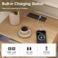 GWENDOLYN Boho Rattan Nightstand Set of 2 - LED Light & Charging Station - 17.7''