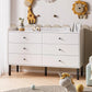 NORAH Modern Industrial 6-Drawer Wood Dresser - 47'' Wide Bedroom Storage Cabinet