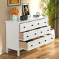 POPPY Modern Elegant 6-Drawer Dresser with Metal Handles - 47'' Wide