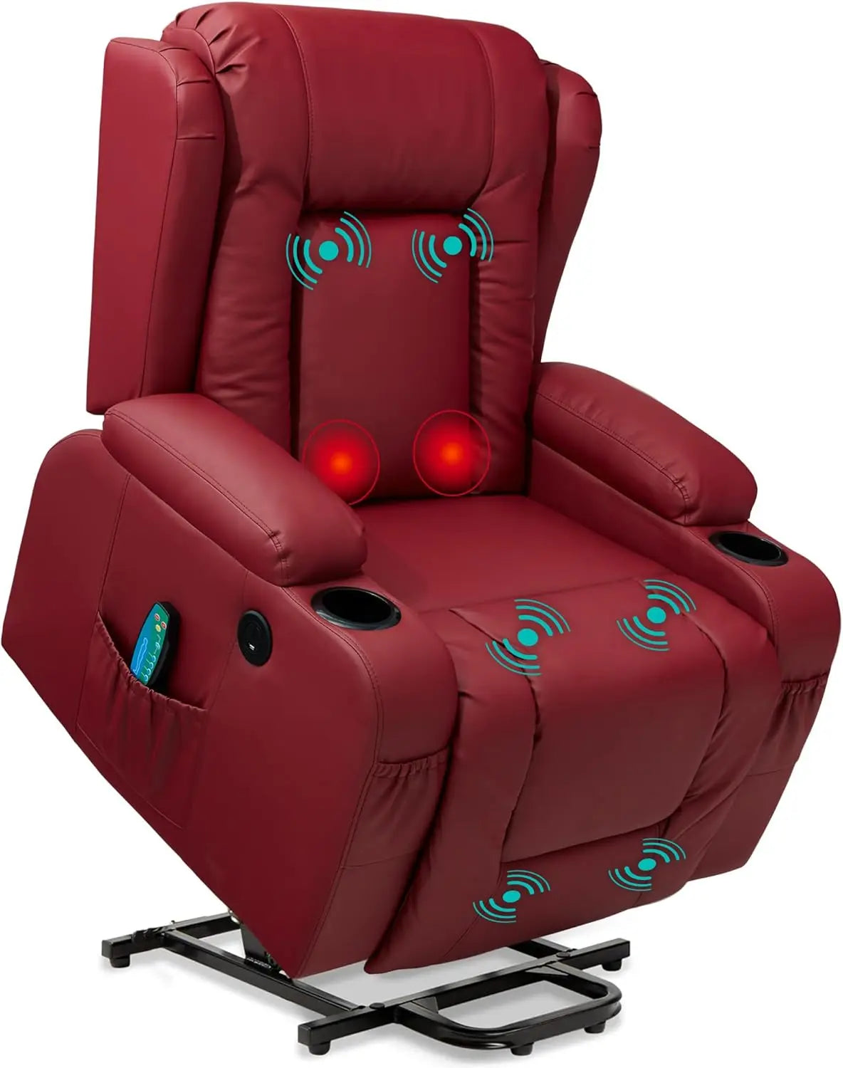 KIMBERLY PU Leather Modern Minimalist Style Lift Recliner Chair - 33" W