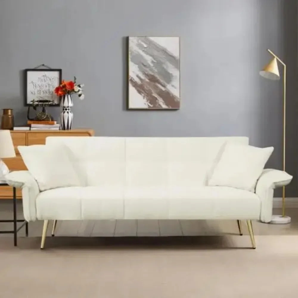 LOGAN Modern Minimalist Loveseat Sleeper Sofa Bed with Backrest & Arms - 70"