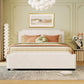 EMERY Modern Velvet Upholstered Queen Bed Frame with 4 Storage Drawers, Elegant Headboard