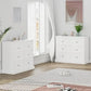 MARLEY Modern White 6 Drawer Dresser - Stylish Bedroom Storage 42.5''