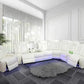 SKYLAR Power Recliner Sofa Sectional with LED Light – 76.5" W