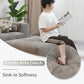 MELISSA CloudLuxe Modern Oversized Modular Sectional Sofa | L-Shaped 118.1″ W Couch with 4 Pillows