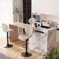 Bar Stools Set of 2 Modern Swivel Bar Chairs, Barstools Counter Height with High Backrest, Easy 3-5 Minute Assembly