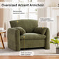 ANDREA Chenille Oversized Armchair – Mid-Century Modern Lounge Chair - 38.6" Width