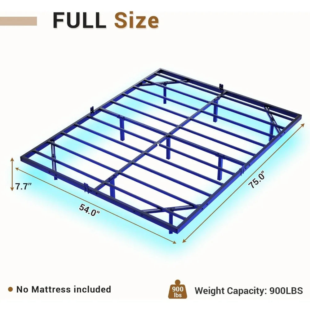 SADIE Modern Floating Platform Bed Frame with Smart LED Lights – 54'' Wide