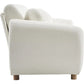 JOSHUA Modern Deep-Seat Cloud Couch – 3-Seater Sofa with Wood Legs & Throw  - 35.4"