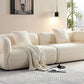 CARTER Curved Sectional Sofa – Minimalist Modern Velvet Sofa Bed with Pillows - 110.23"