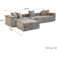 CARLOS Modern Minimalist L-Shaped Sectional Couch – Sofa with Chaise & Ottoman – 141.73"W