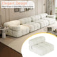 GABRIELA Minimalist Modern L-Shaped Modular Cloud Sofa Bed – Boucle Sectional Couch – 109.9" W