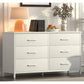 ARIEL Modern Minimalist 6-Drawer Dresser – Wide Storage Chest – 47.2''