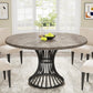 OLIVER Round Farmhouse Dining Table Vintal Industrial Style 47 - W 