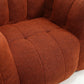 RAEGAN Nuvella Square Chenille Bean Bag Chair with Footstool - 33.5'' Wide, Cozy Lounge Sofa for Adults