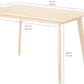 EMILY Mid-Century Modern Solid Wood Dining Table – 47.2"W