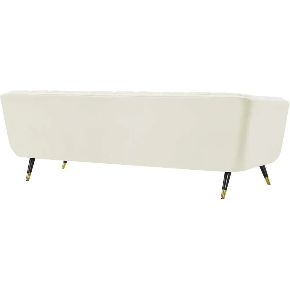 SOFIA Mid-Century Modern Velvet Upholstered Tufted Sofa Bed 3-Seat Couch - 90"