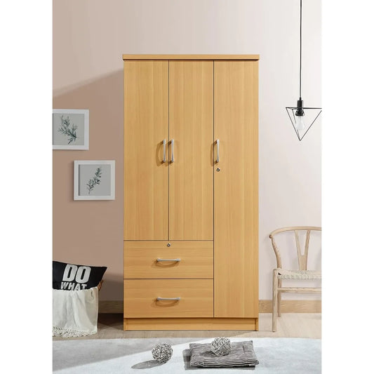 RENATA MetroForm 3-Door Modern Wardrobe Cabinet