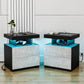 KENDALL Modern Bedside Table with Wireless Charging & USB Ports