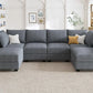 SCARLETT Convertible Modular Sectional Sofa, U-Shaped Design - 112.21"