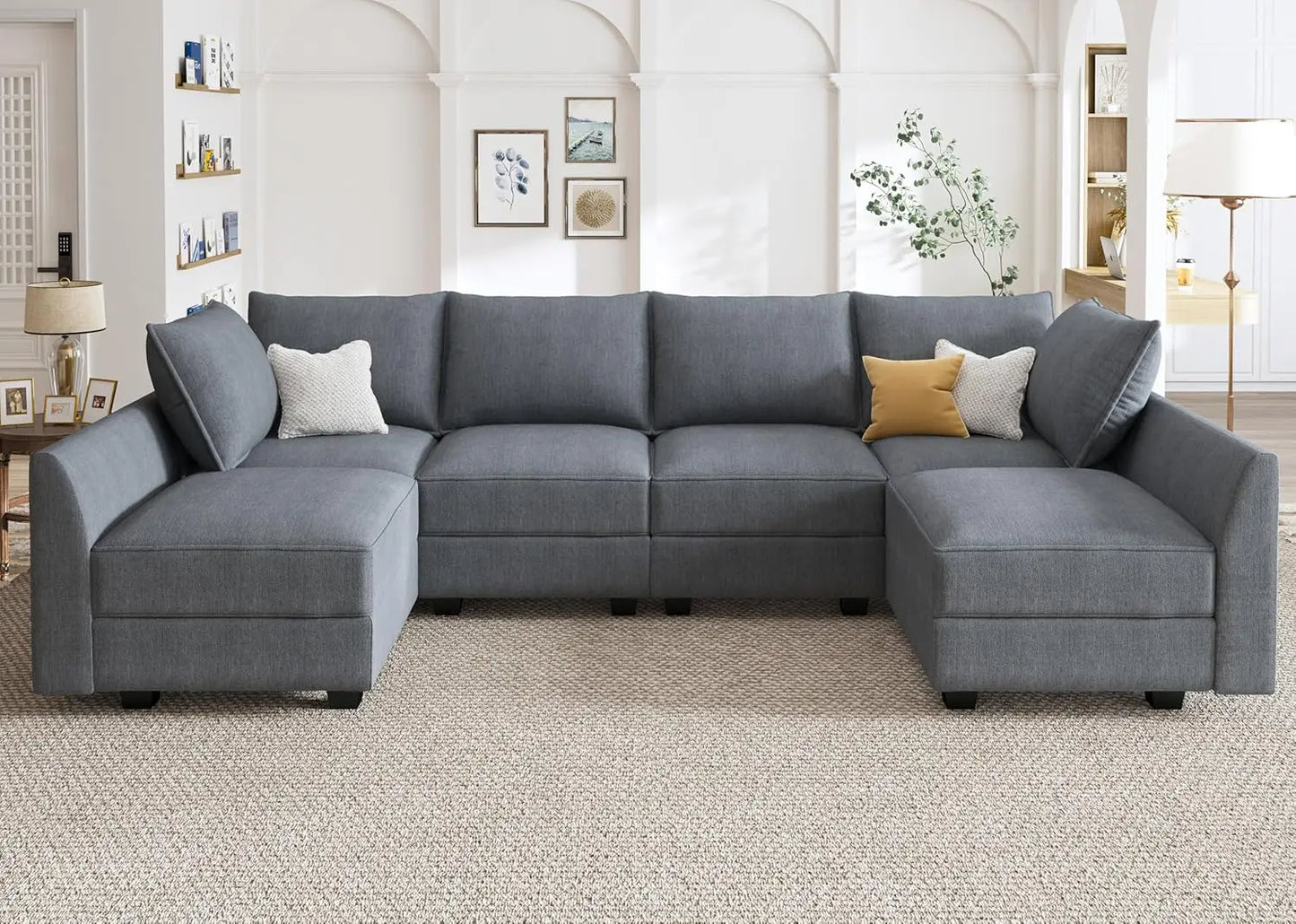 SCARLETT Convertible Modular Sectional Sofa, U-Shaped Design - 112.21"