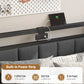 Kya Modern Upholstered Corner Bed Frame | Twin Size 40.6" Wide Daybed with LED Lights