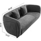 CALEB Modern Curved Tuxedo Sofa – Luxury 3-Seater Boucle Couch - 88.6”