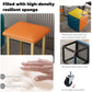 CAROLINE 5-in-1 Cube Stool with Swivel Casters – Minimalist Modern Footstool-17.7 W