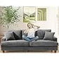 OLIVIA Corduroy 3-Seater Deep Seats, Comfy Modern Love Seat - 87"