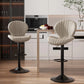 Bar Stools Set of 2 Modern Swivel Bar Chairs, Barstools Counter Height with High Backrest, Easy 3-5 Minute Assembly