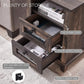 DREAM Farmhouse Nightstand with Charging Station & Mesh Drawers