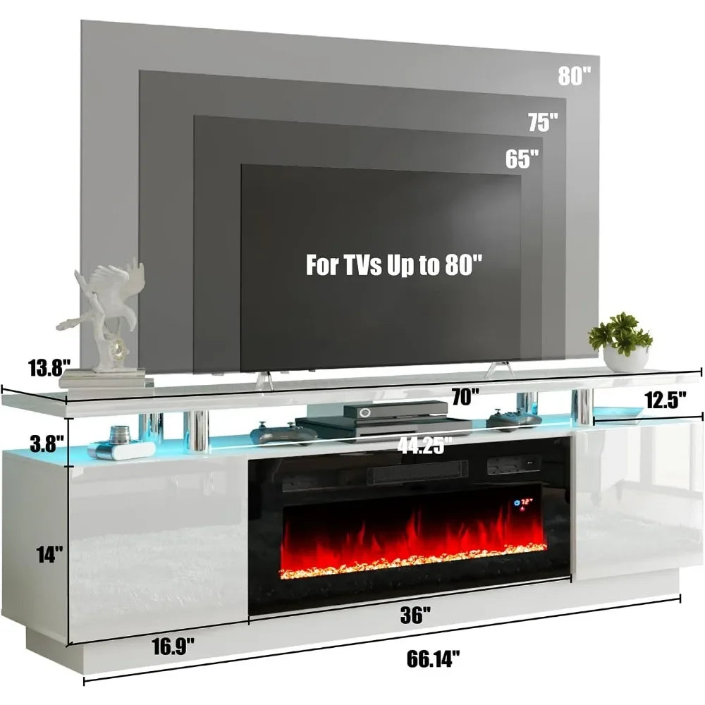 KYLIE Fireplace TV Stand 70.2" W