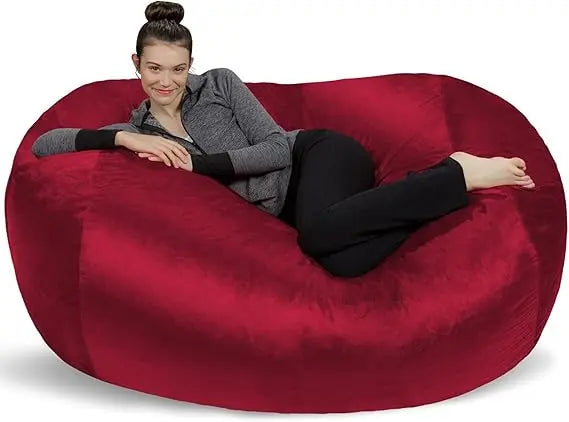 CARMEN LoungaNest XL Plush Bean Bag Lounger – Memory Foam Sofa Style | 72'' W