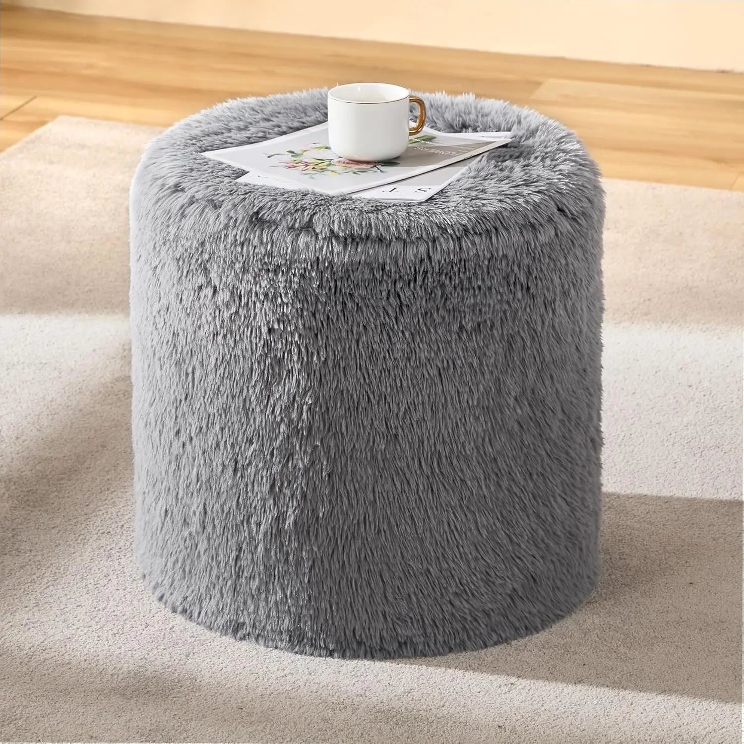 KIRA Modern Faux Fur Bean Bag Chair – Lounge Sofa Style | 39.6'' W