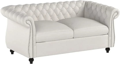 CHRISTOPHER Minimalist Modern Sofa – Upholstered Couch with Birch Frame - 61.75"