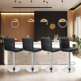 Set of 4 Adjustable Swivel Barstools