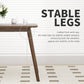 MEGAN Modern Mid-Century Oak Rectangular Dining Table – 31.5"W