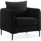 MARIA Modern Velvet Accent Chair - Upholstered Armchair - 32.68" W
