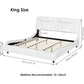 EMERSON Luxury LED Upholstered Bed Frame with Adjustable Headboard