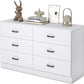 LUCILLE Modern Wood Dresser for Bedroom - 47.24'' Wide, 6 Drawers Storage Cabinet