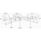 MORGAN Sofa Set 3PCS Fabric Recliner Set- 82" W