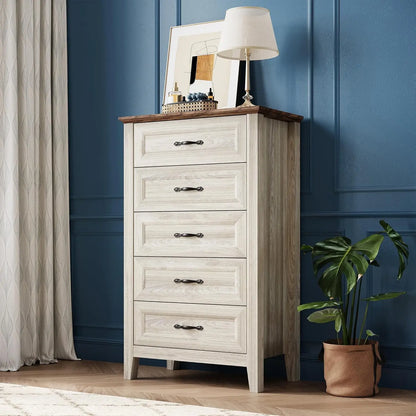 JULIANA Farmhouse 9-Drawer Wood Dresser - 53'' Wide Rustic Chest for Bedroom