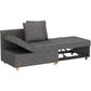 JULIAN 4-in-1 Modern Convertible Sofa Bed, Linen Fabric Loveseat - 70.9"