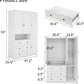 SARAI Modern 3-Door Wooden Wardrobe Armoire Closet Organizer